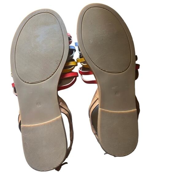 MADEWELL Maya Multi-Color Rainbow Huarache Sandal, Size 6.5 - Picture 3 of 5